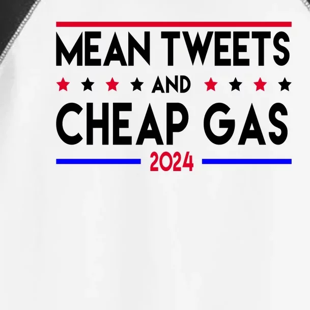 Mean Tweets And Cheap Gas 2024 Donald Trump Toddler Fine Jersey T-Shirt