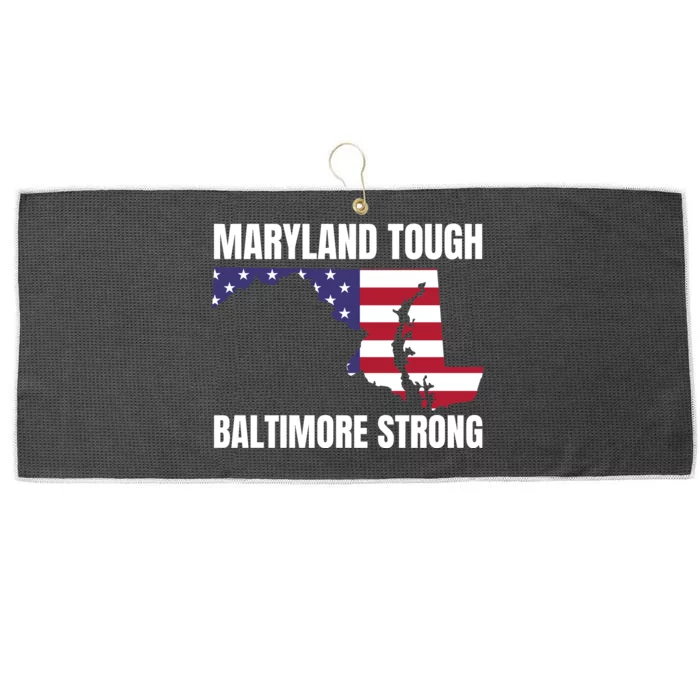 Maryland Tough Baltimore Strong Large Microfiber Waffle Golf Towel