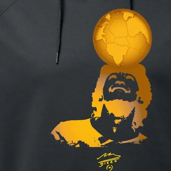 Maradona The Best Player Of The History Performance Fleece Hoodie