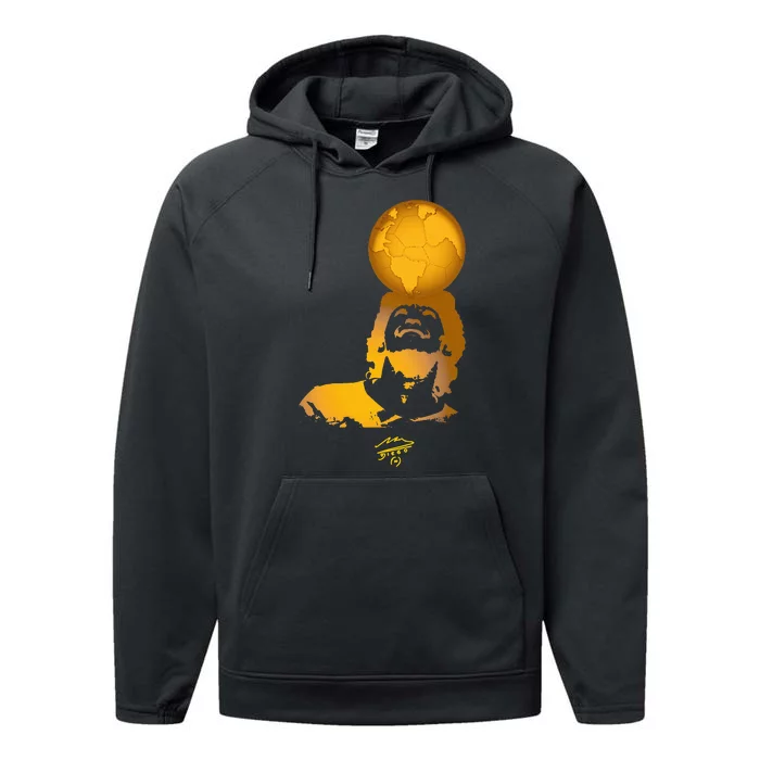 Maradona The Best Player Of The History Performance Fleece Hoodie