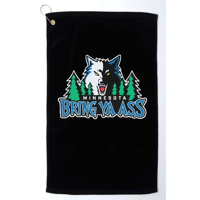 Minnesota Timberwolves Bring Ya Ass Platinum Collection Golf Towel