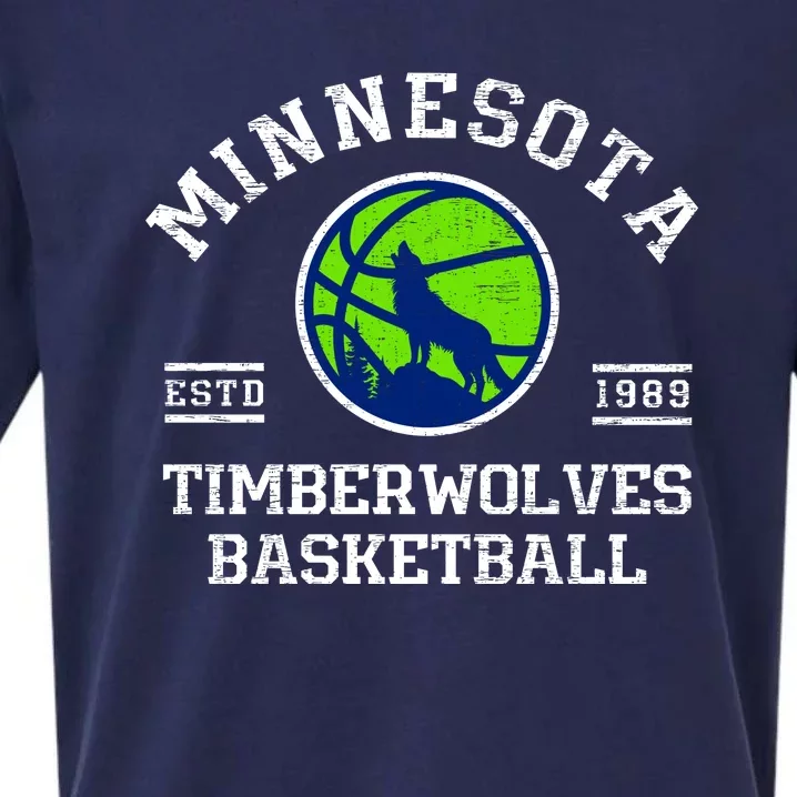 Minnesota Timberwolves Basketball Sueded Cloud Jersey T-Shirt