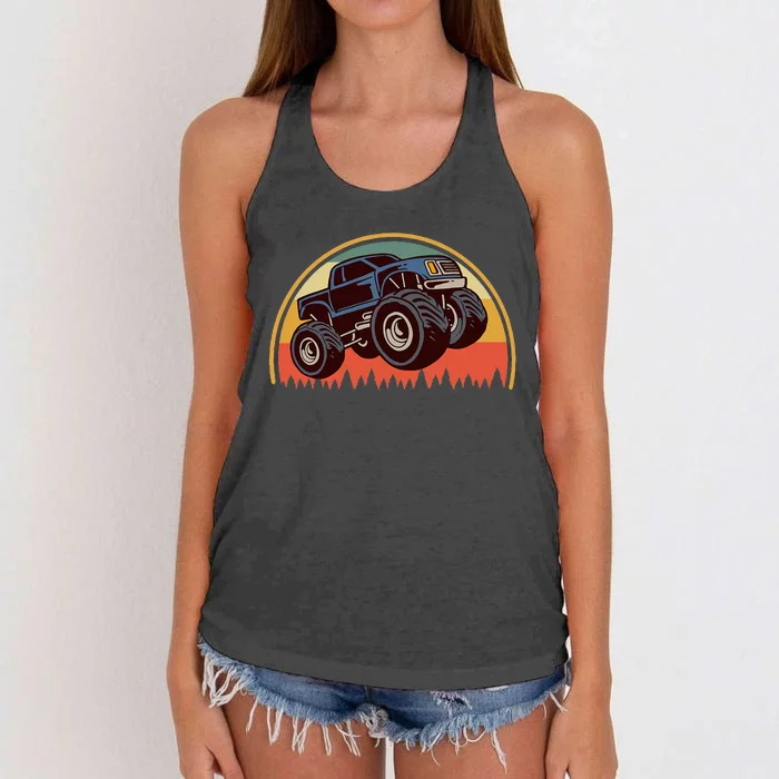 Monster Truck Big Style Truck Women's Knotted Racerback Tank