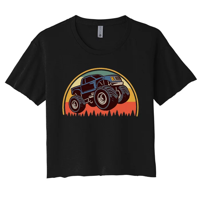 Monster Truck Big Style Truck Women's Crop Top Tee