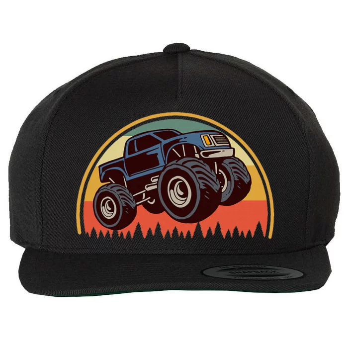 Monster Truck Big Style Truck Wool Snapback Cap