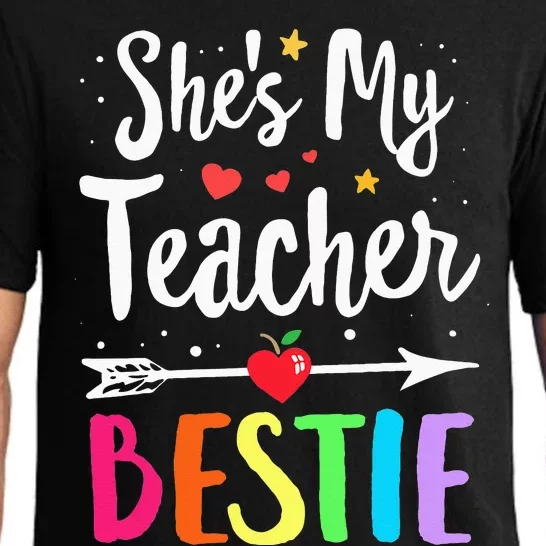 Matching Teachers Best Friend She's My Teacher Bestie Pajama Set