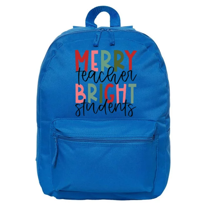 Merry Teacher Bright Students Christmas Teacher 16 in Basic Backpack