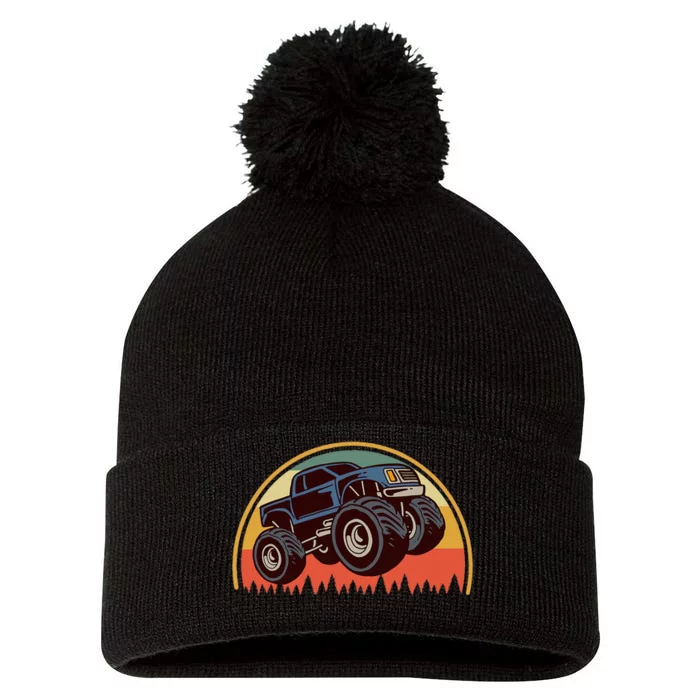 Monster Truck Big Style Truck Pom Pom 12in Knit Beanie