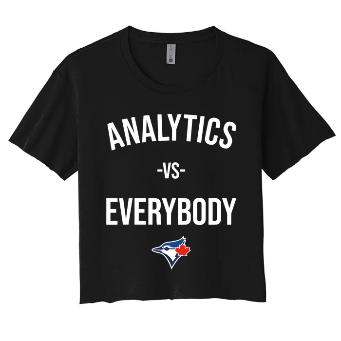 Megzmurr Toronto Blue Analytics Vs Everybody Women's Crop Top Tee