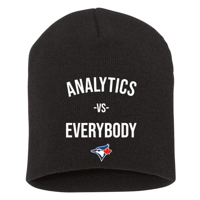 Megzmurr Toronto Blue Analytics Vs Everybody Short Acrylic Beanie