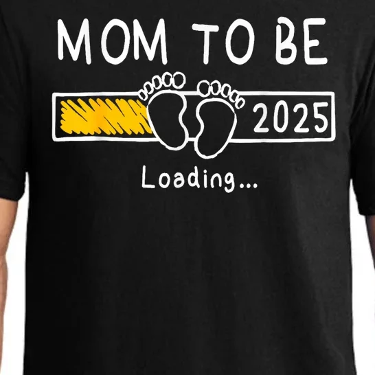 Mom To Be 2025 Loading Mom Est 2025 Promoted To Mommy Pajama Set