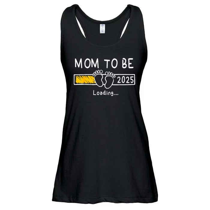 Mom To Be 2025 Loading Mom Est 2025 Promoted To Mommy Ladies Essential Flowy Tank