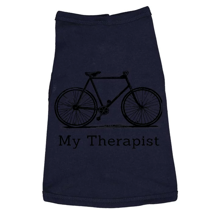 My Therapist Bicycle Funny Bike Riding Rider Cycling Doggie Tank