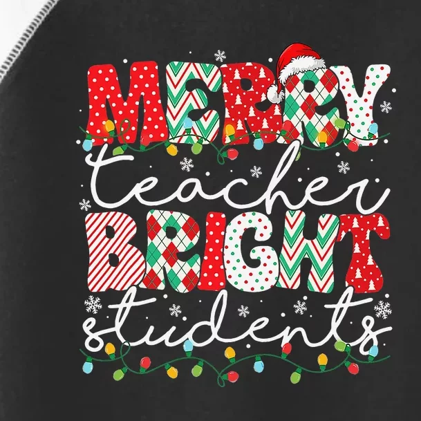 Merry Teacher Bright Students Teacher Christmas Ornaments Toddler Fine Jersey T-Shirt