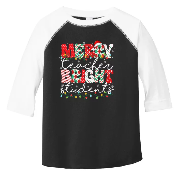 Merry Teacher Bright Students Teacher Christmas Ornaments Toddler Fine Jersey T-Shirt