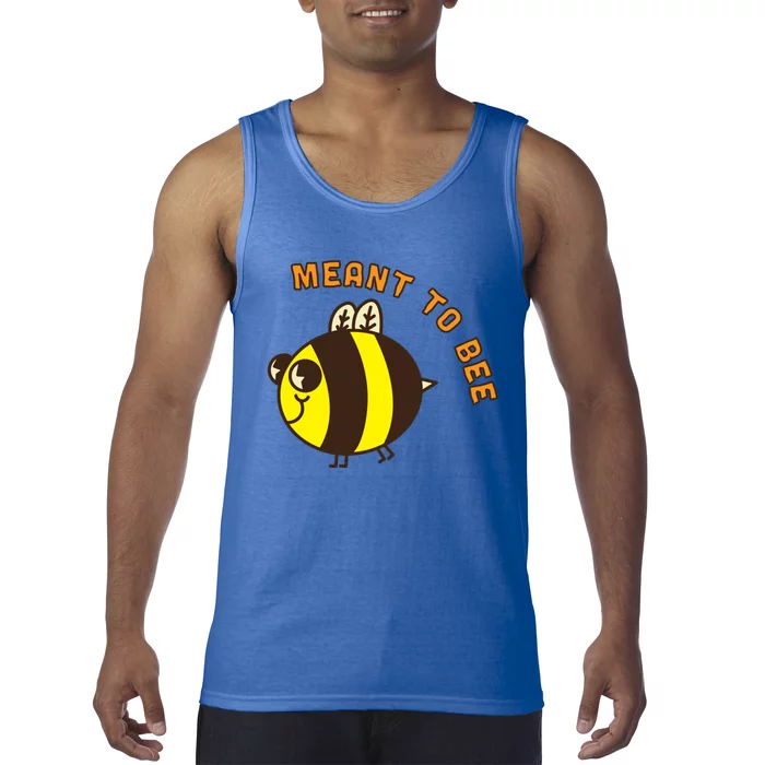 Meant To Bee Valentines Day Gift Funny Animal Pun Bees Funny Gift Tank Top