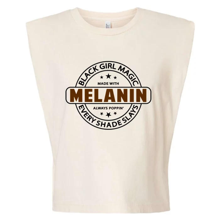 Melanin Tee Black Magic African American Queen Funny Gift Garment-Dyed Women's Muscle Tee