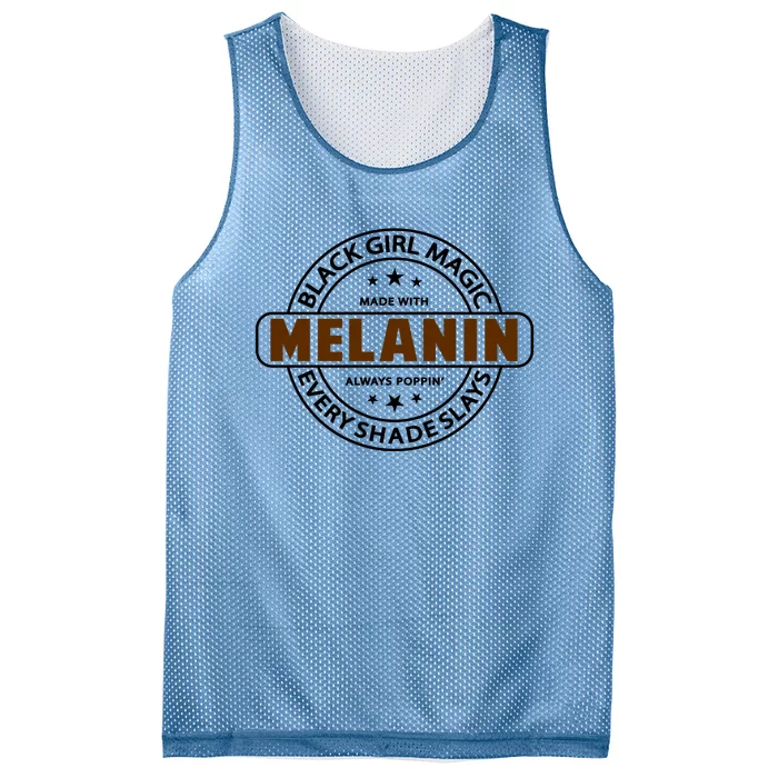 Melanin Tee Black Magic African American Queen Funny Gift Mesh Reversible Basketball Jersey Tank