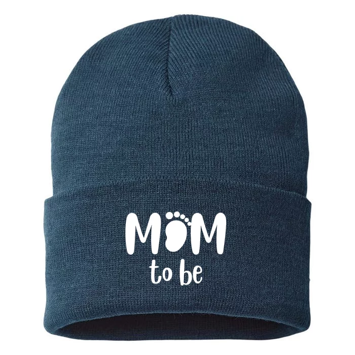 Mom To Be Pregnancy Announcement Sustainable Knit Beanie