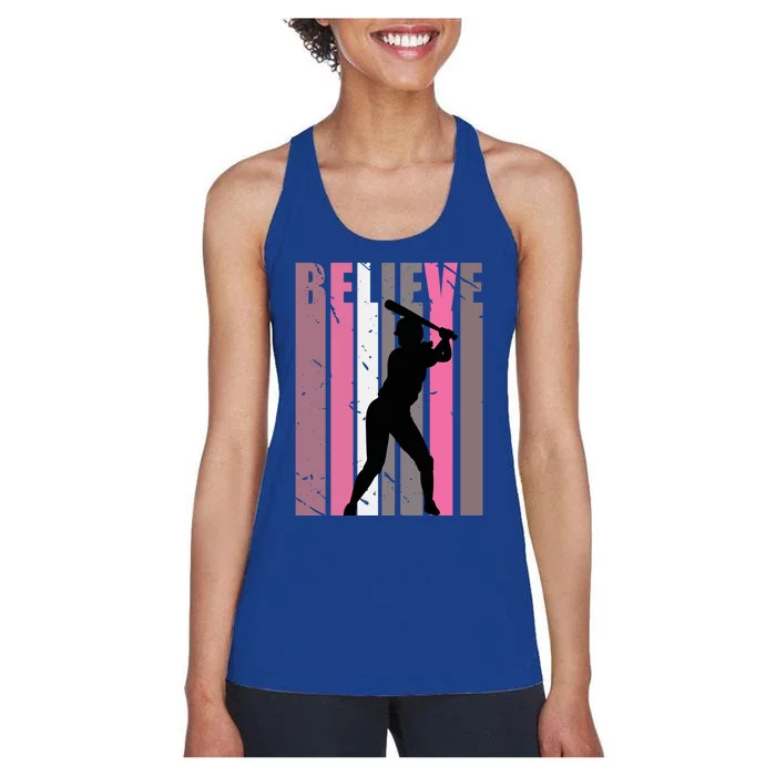 Motivating Teen Baseball Birthday Vibes Sports Teenager Gift Women's Racerback Tank