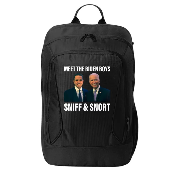 Meet The Biden Boy Sniff And Snort Funny Quote City Backpack