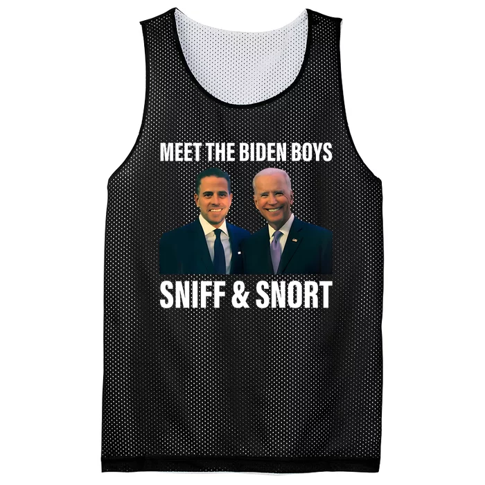 Meet The Biden Boy Sniff And Snort Funny Quote Mesh Reversible Basketball Jersey Tank