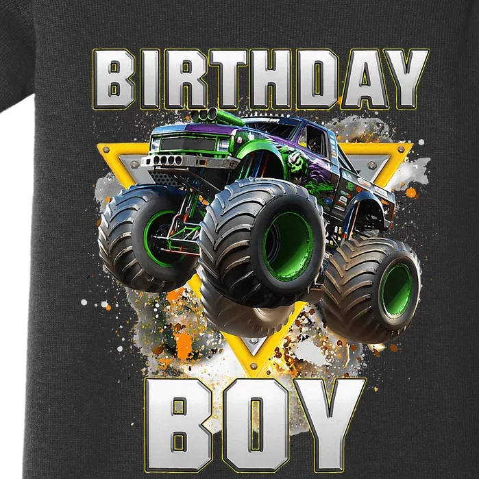 Monster Truck Birthday Boy Monster Truck Are My Jam Lovers Baby Bodysuit