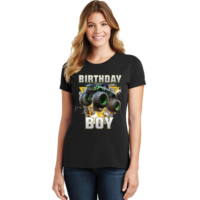 Monster Truck Birthday Boy Monster Truck Are My Jam Lovers Women's T-Shirt