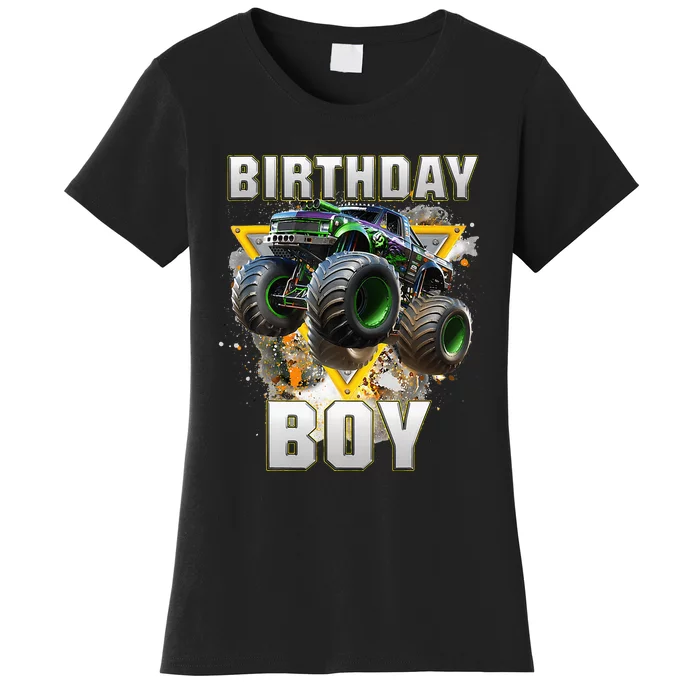 Monster Truck Birthday Boy Monster Truck Are My Jam Lovers Women's T-Shirt