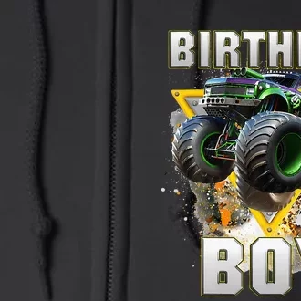 Monster Truck Birthday Boy Monster Truck Are My Jam Lovers Full Zip Hoodie