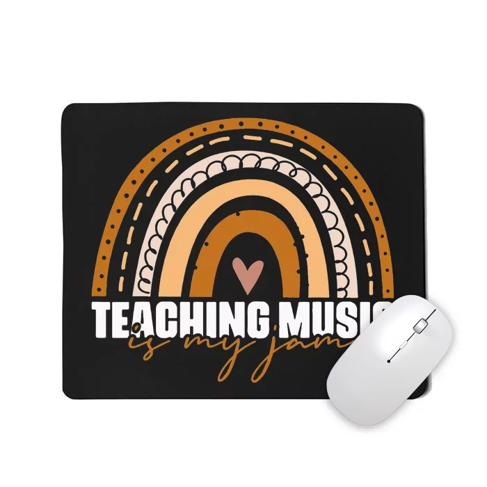 Music Teacher Boho Rainbow Singer Music Artist Band Director Mousepad