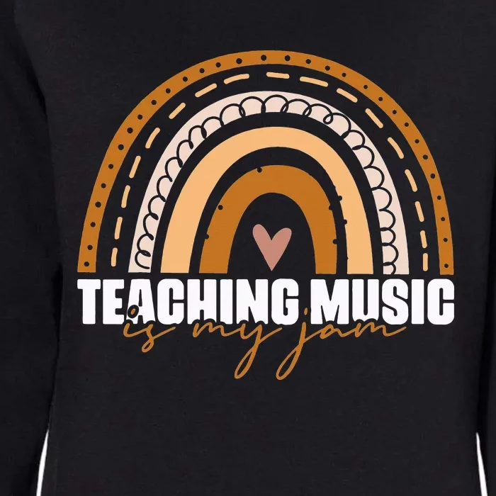 Music Teacher Boho Rainbow Singer Music Artist Band Director Womens California Wash Sweatshirt