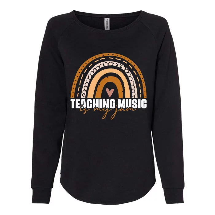 Music Teacher Boho Rainbow Singer Music Artist Band Director Womens California Wash Sweatshirt