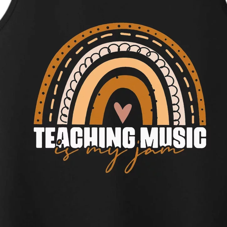 Music Teacher Boho Rainbow Singer Music Artist Band Director Performance Tank