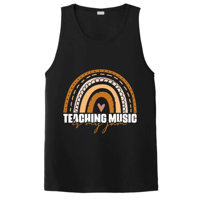 Music Teacher Boho Rainbow Singer Music Artist Band Director Performance Tank