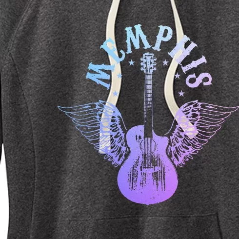 Memphis Tennessee Blues Country Music Guitar Player Vintage Women's Fleece Hoodie