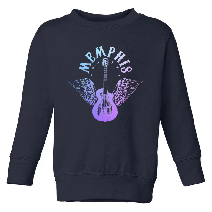 Memphis Tennessee Blues Country Music Guitar Player Vintage Toddler Sweatshirt