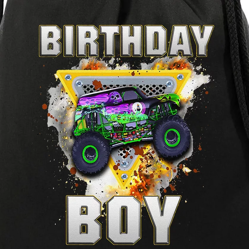 Monster Truck Birthday Boy Monster Truck Are My Jam Lovers Gift Drawstring Bag