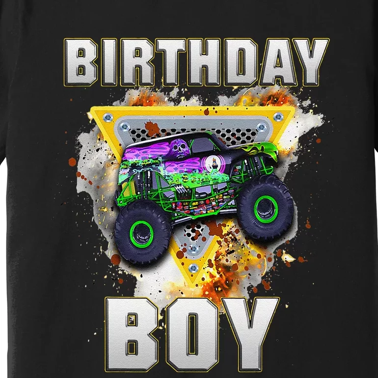 Monster Truck Birthday Boy Monster Truck Are My Jam Lovers Gift Premium T-Shirt