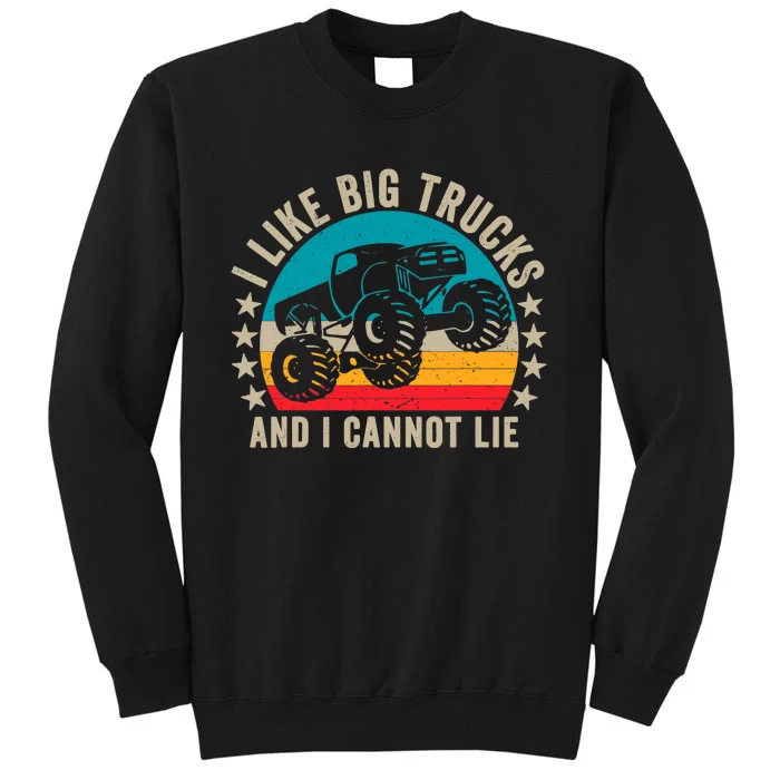 Monster Truck Boys Girls I Like Big Trucks And I Cannot Lie Tall Sweatshirt