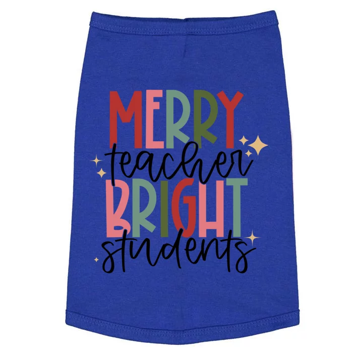 Merry Teacher Bright Students Christmas Gift Doggie Tank