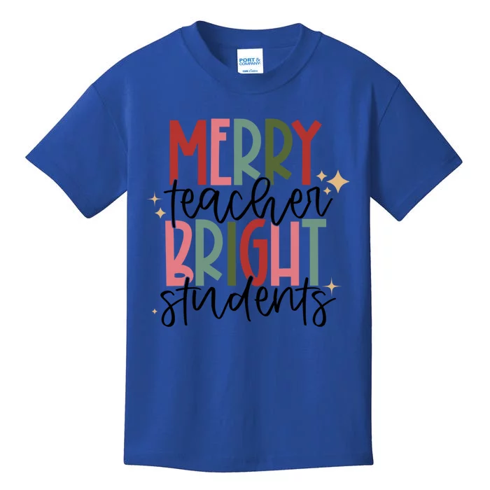 Merry Teacher Bright Students Christmas Gift Kids T-Shirt