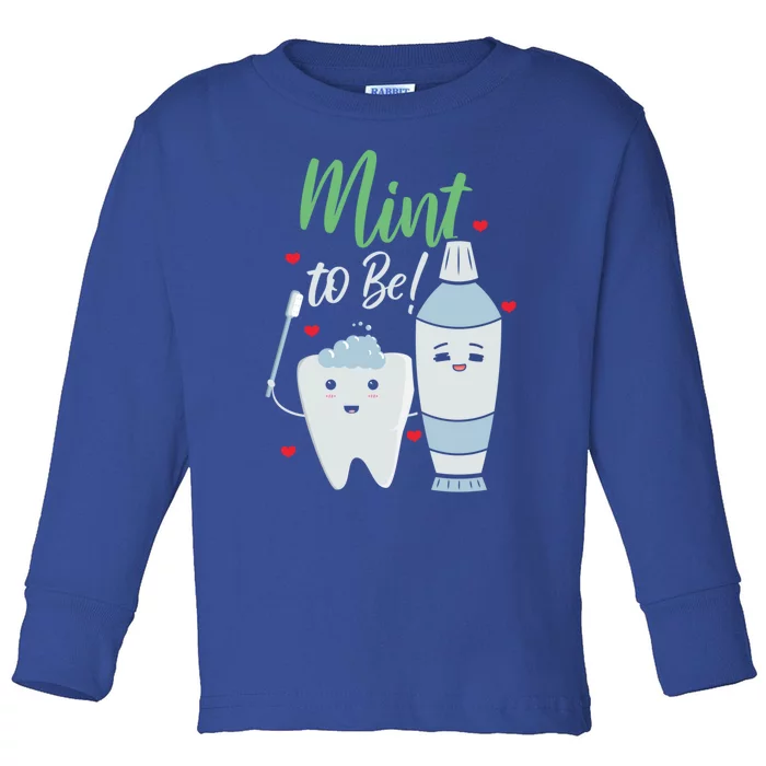 Mint To Be Dental Assistant Dentist Valentines Day Gift Toddler Long Sleeve Shirt