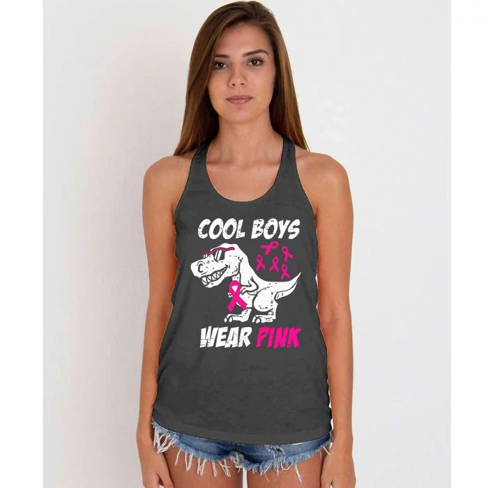 Monster Truck Breast Cancer Awareness Cool Wear Women's Knotted Racerback Tank