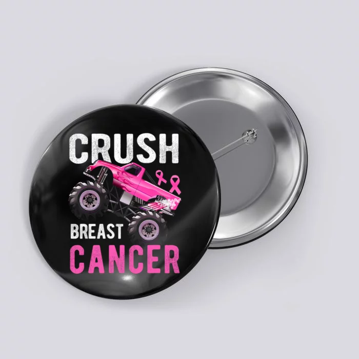 Monster Truck Breast Cancer Awareness Button