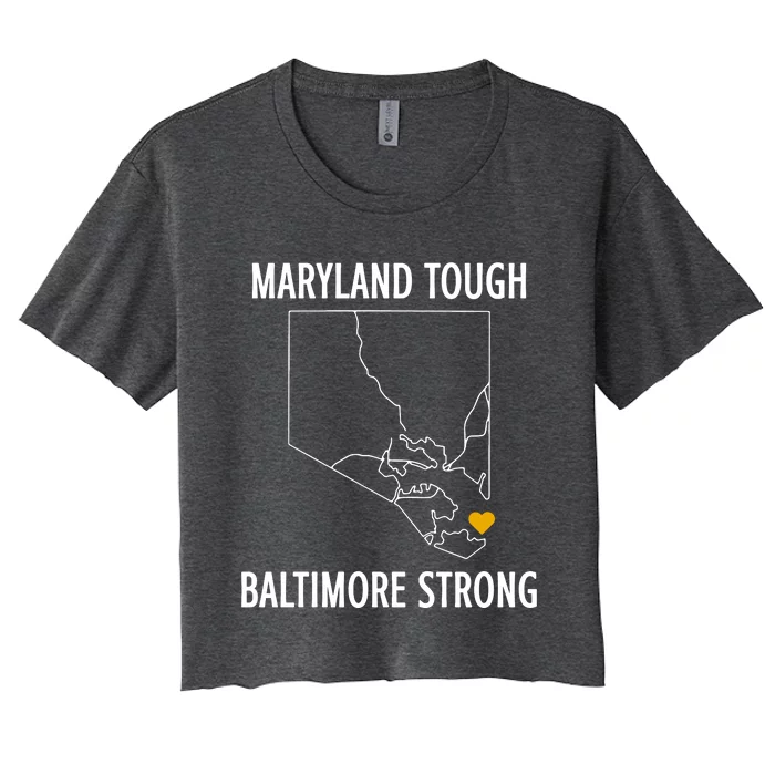 Maryland Tough Baltimore Strong Women's Crop Top Tee