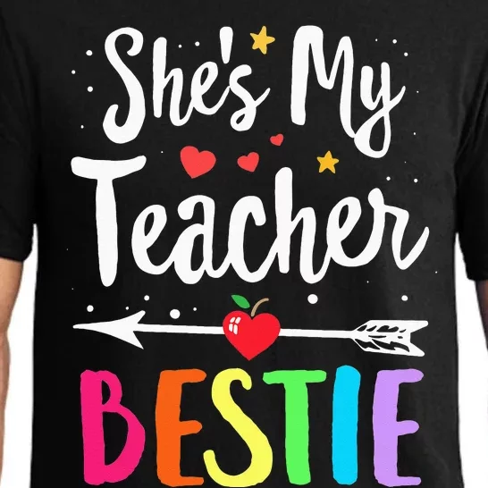 Matching Teachers Best Friend She's My Teacher Bestie Pajama Set