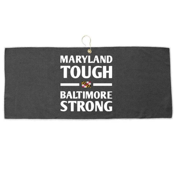 Maryland Tough Baltimore Strong Large Microfiber Waffle Golf Towel