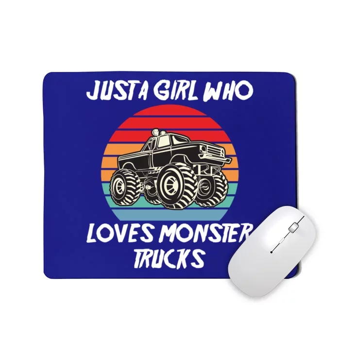 Monster Truck Birthday Just A Girl Who Loves Monster Trucks Gift Mousepad