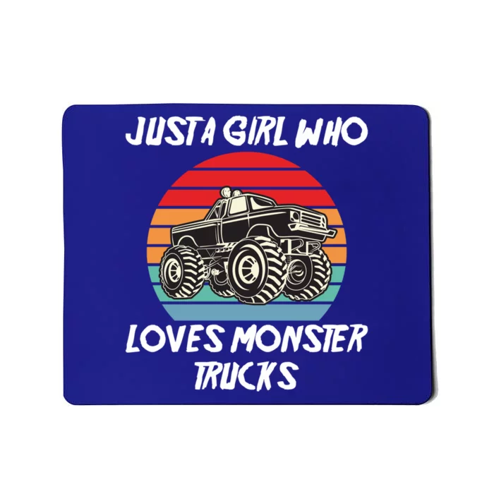 Monster Truck Birthday Just A Girl Who Loves Monster Trucks Gift Mousepad